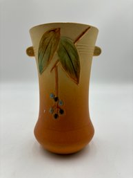 Brown Weller Cornish Vase With Handles