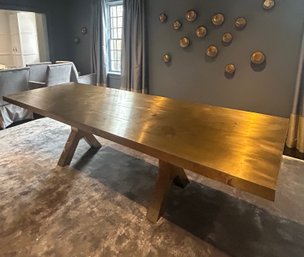 10' Tom Dixon Mass Brass Dining Table