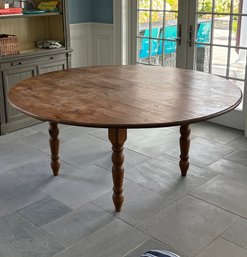 6' Pine Pedestal Table By D. Bontempo