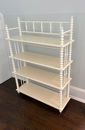 Land Of Nod 4 Tier White Wood Shelf  (1 Of 2 Available)