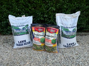 Lot Of Grass Seed And Fungi Control