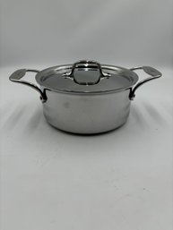 All Clad Stainless Steel Polished 3 Qt Casserole With Lid.