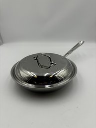 All Clad Copper Core 10 Inch Fry Pan With Lid.