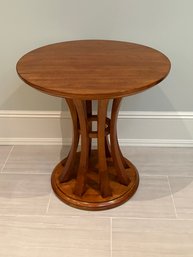 26' Crate & Barrel Round Wood End Table