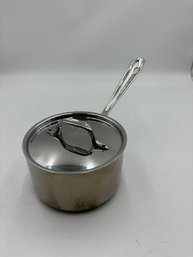 All Clad Stainless Steel 1.5 Qt Stockpot With Lid.