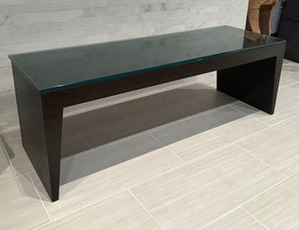 Modenature Glass Top Mahogany Coffee Table