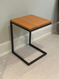 Large C Side Table With Metal Base