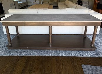 84' Gray Washed Dark Wood Console