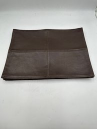 6 Brown Leather Placemats
