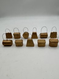 11 Golden Purse Placecard Holders