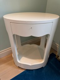 White Oval Side Table