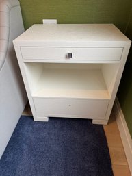 White Linen Wrapped Side Table