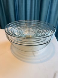 Set Of 8 Nesting Glass Bowls