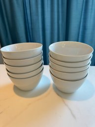 Set Of Ten Crate And Barrel Bowls