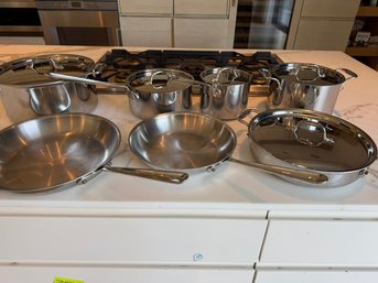 12 Piece All-Clad Stainless Steel Cookware