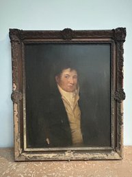 Antique Painting Of Man With White Scarf