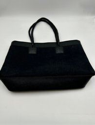 Ralph Lauren Woven And Leather Tote Bag