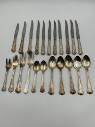 22 Pieces Of Antique Reed&barton Silverware