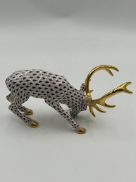 Vintage Herend Stag Porcelain Figurine