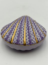 Vintage Herend Hungarian Porcelain Scallop Shell
