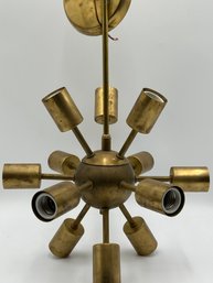 Vintage Brass Mid-century 12 Arm Sputnik Chandelier