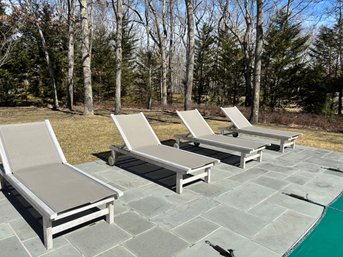 Four Kingsley Bate Teak Lounge Chairs