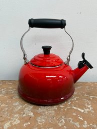 Le Creuset 1.7qt Enamel On Steel Tea Kettle In Cerise
