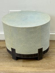 DC Chambon Oval Ostrich Leather Ottoman