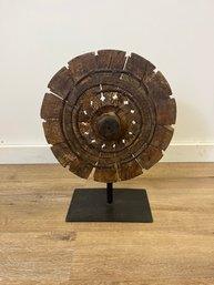 Small Hand Carved Wooden Yarn Winder