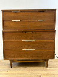 Kent Coffey Mid-century Walnut Highboy Dresser