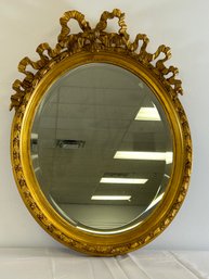 Oval Gold Gilt Antique Mirror