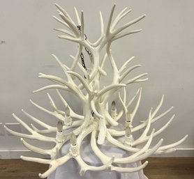 White Antler Chandelier