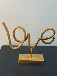 Gold Decorative Love Statue