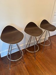 3 Modern Swivel Counter Stools