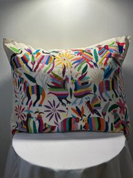 Large Hand Stitched Mexican Pillow