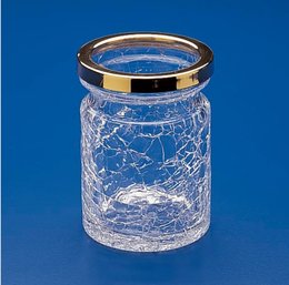 Crackle Crystal Glass Jar