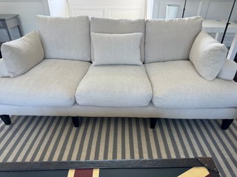 Custom Cream Upholstered Sofa