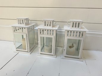 Set Of 3 Ikea Borrby Lanterns