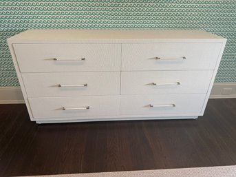 Interlude Linen Wrapped 6 Drawer Dresser