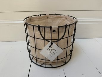 RGI Home Metal Basket With Linen Insert