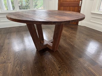 Round Rustic Modern Wood Table