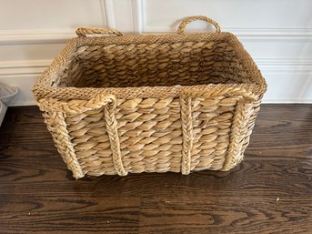 Four Handle Woven Basket21x13x12
