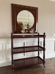 English Style Mahogany  Etegere On Castors