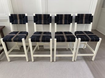 Set Of Four Serena And Lily Counter Height Stools (25 Inch Seat Height)