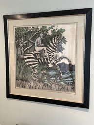 Fernando Bellver Hand Colored Etching On Paper