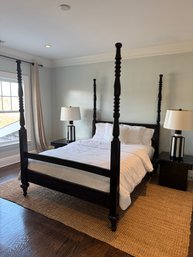 Queen Four Poster Bed With Mattress Box Springs Linens