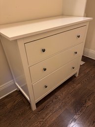 White Three Drawer Dresser
