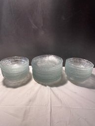 Set Of 20 Floral Patter Glass Bowls And 20 Salad Plates  (2of2)