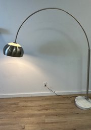 Chrome Arc Lamp With Marble Base