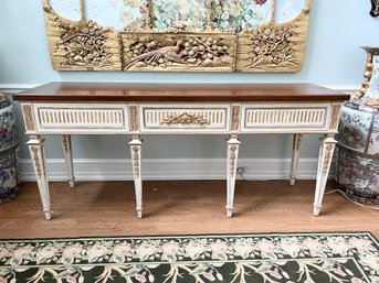 Louis XVI 3 Drawer Console Table By Louis J. Solomon